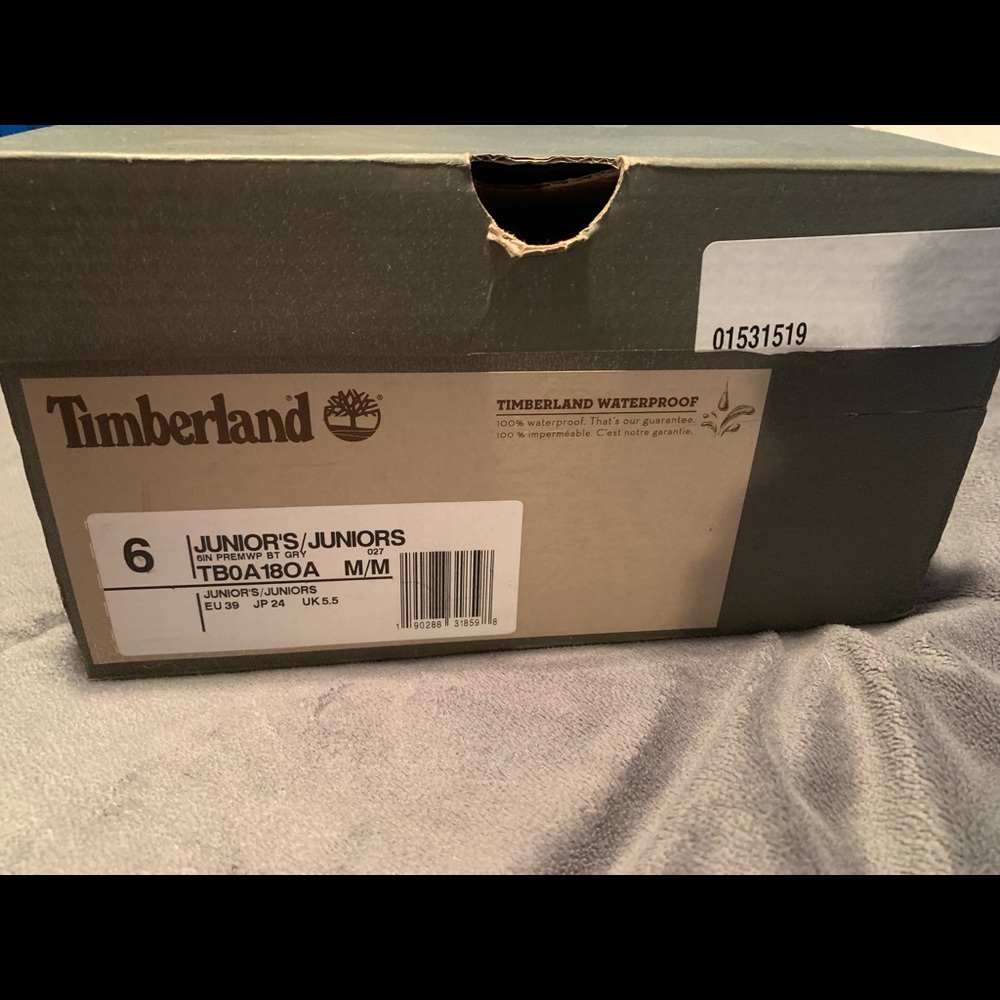 Gray timberland boots